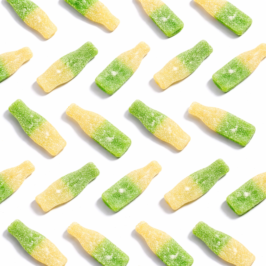 Sour Pear Soda Bottles