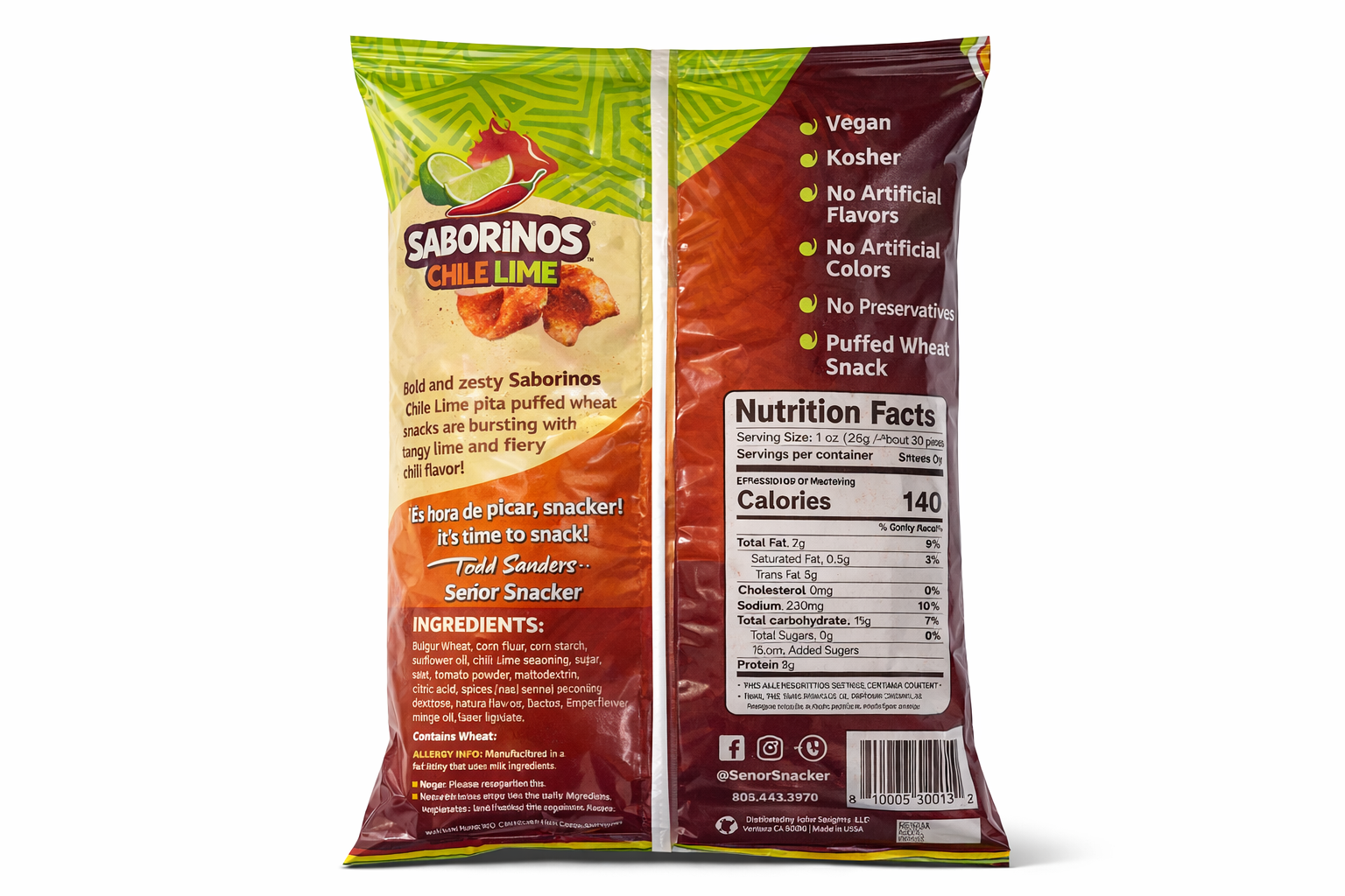 Saborinos Chile Lime Puffed Chips