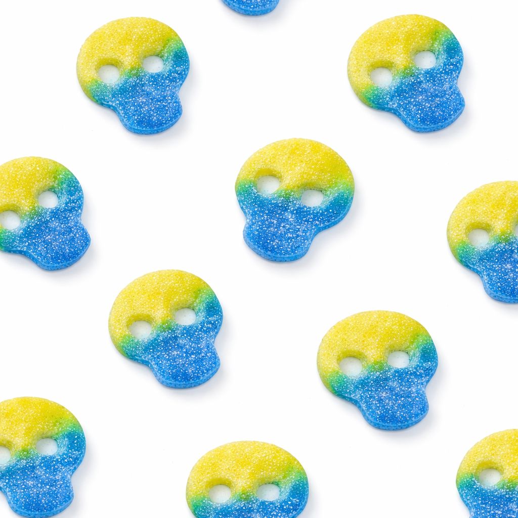 Swedish Skulls (Pineapple + Lemon + Blue Raspberry)